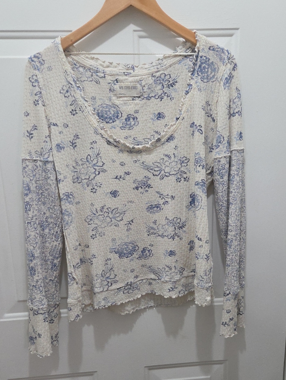 We The Free by Free People Clover Printed Thermal Top L